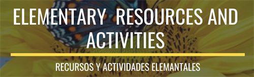 elementary resources and activities text overlay