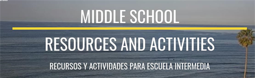 middle school resources and activities text